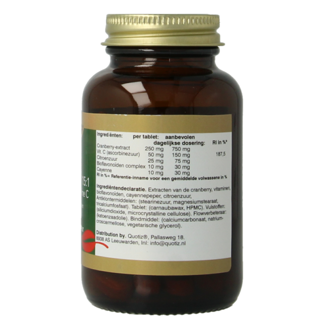 Natupharma Cranberry 15:1 met vitamine C & bioflavonoiden 60 Tabletten