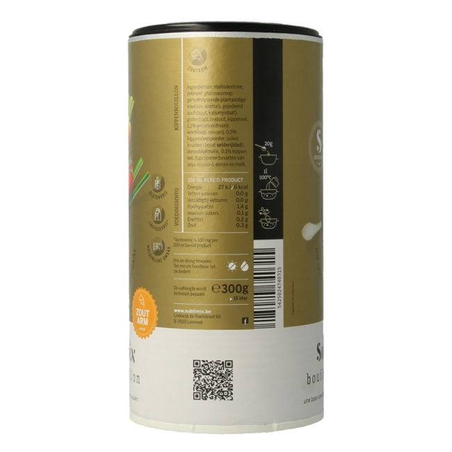 Chicken bouillon low-salt 300 Gram