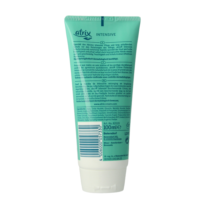 Atrix Intensive Protective Hand Cream tube 100 Millilitres