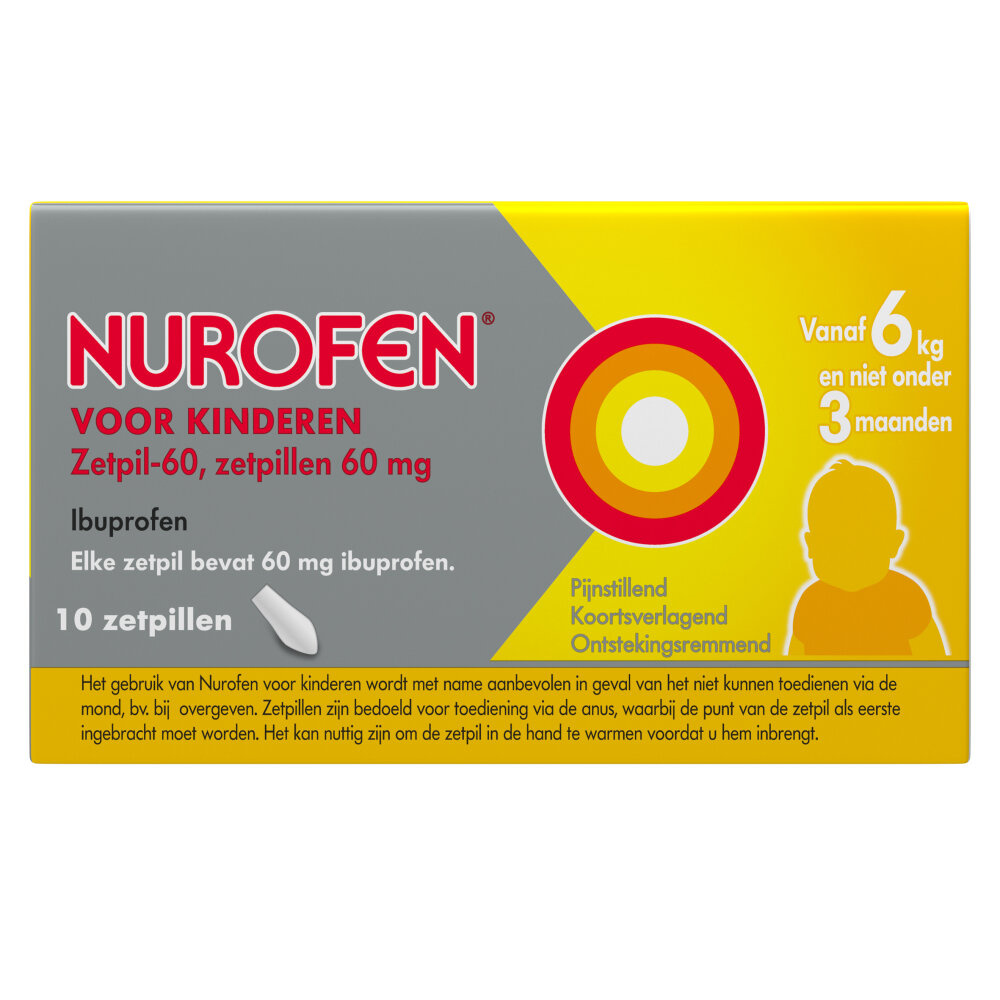 Nurofen ibuprofène 60 mg 10 suppositoires