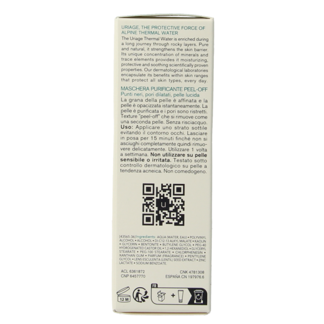 Uriage Hyseac peel off mask 50 Millilitre
