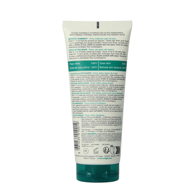 Uriage Hyseac exfolierende masker 100 Milliliter