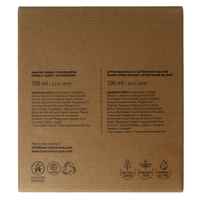 Set da barba Kaerel Skin care: crema da barba e dopobarba 1 Set