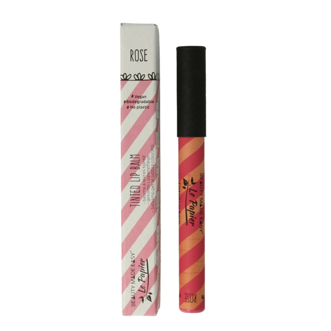 Beauty Made Easy Le Papier bálsamo labial con color rose 6 g