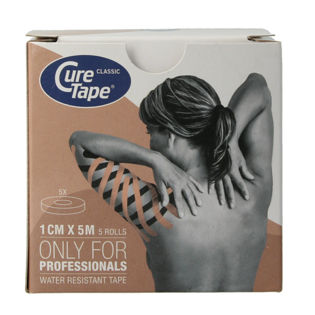 CureTape Sports Beige 5m x 1cm - 5 Pack