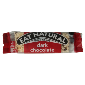 Eat Natural Eat Natural Dunkle Schokolade mit Cranberries & Macadamia 40 Gramm