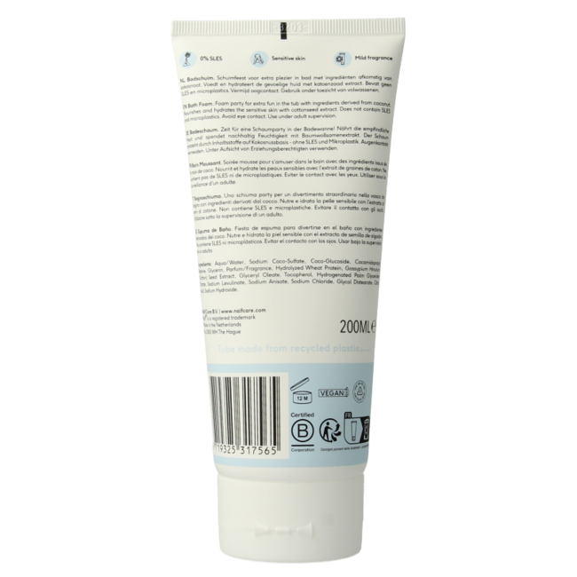 Espuma de baño relajante para bebés 200 ml