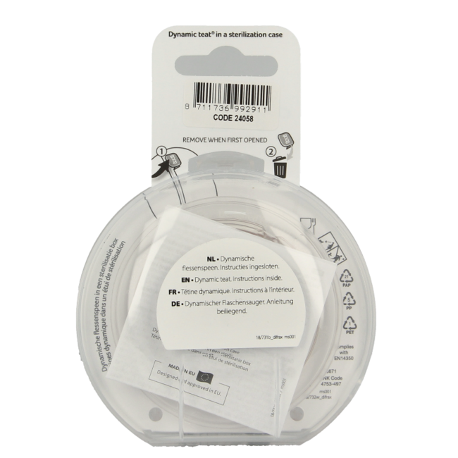 Tétine dynamique Lovi 3+ mois débit lent 1 pièce