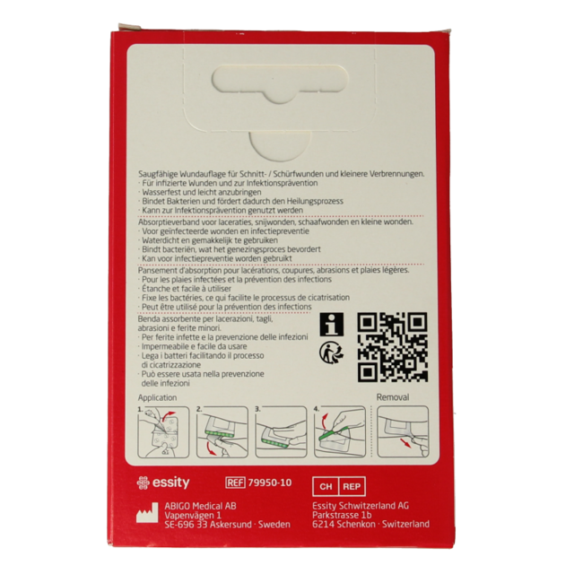 Leukomed Sorbact Infektionskontrolle 5 × 7,2 cm, 3 Stück