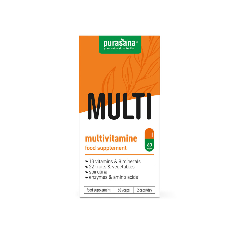 Purasana Multivitaminico Vegano - 60 Capsule per Vitalità