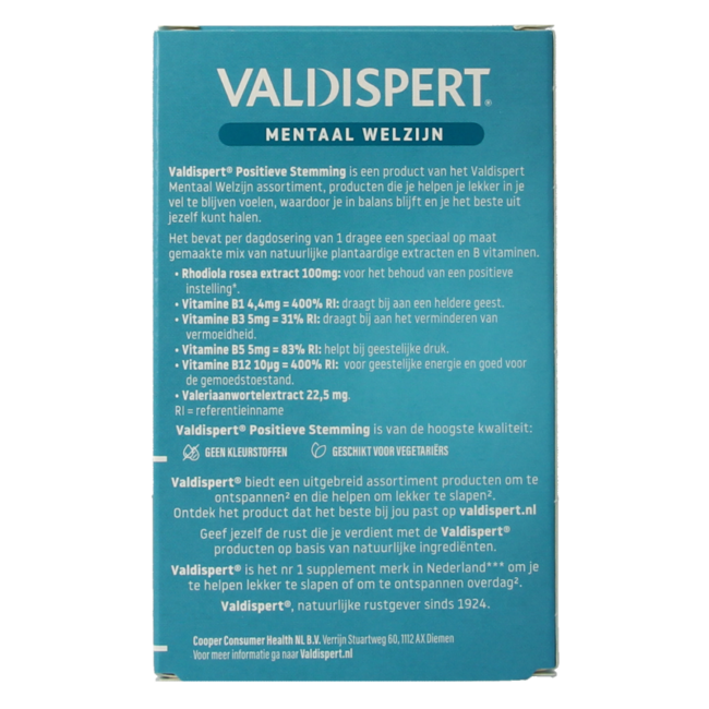 Valdispert Positieve stemming 30 Dragees