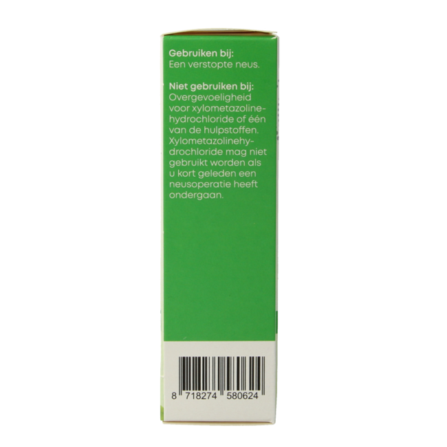 Nasal spray xylometazoline/menthol 1mg 10 millilitres