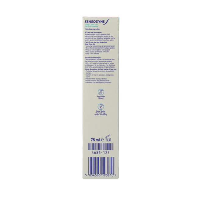Deep clean gel toothpaste 75 Millilitres