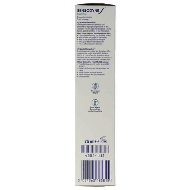 Fresh mint toothpaste 75 Millilitres