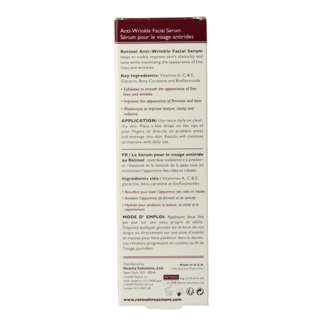Retinol Anti-wrinkle face serum 30 Millilitres