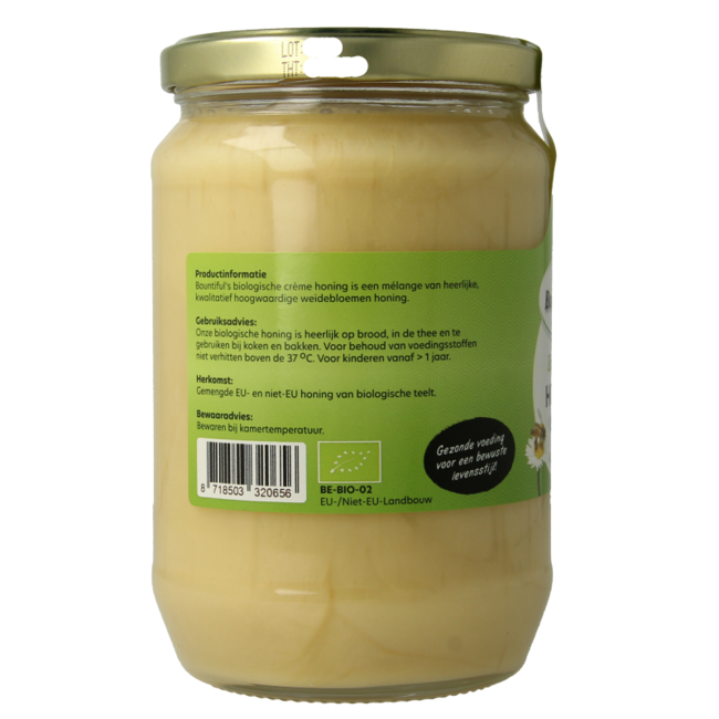 Bountiful Organic meadow flower cream honey 900 Gram