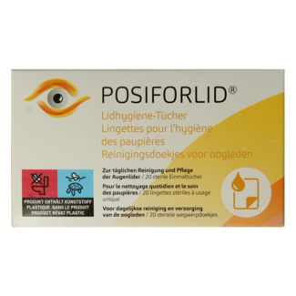 Posiforlid Posiforlid Posiforlid toallitas limpiadoras párpados 20 unidades
