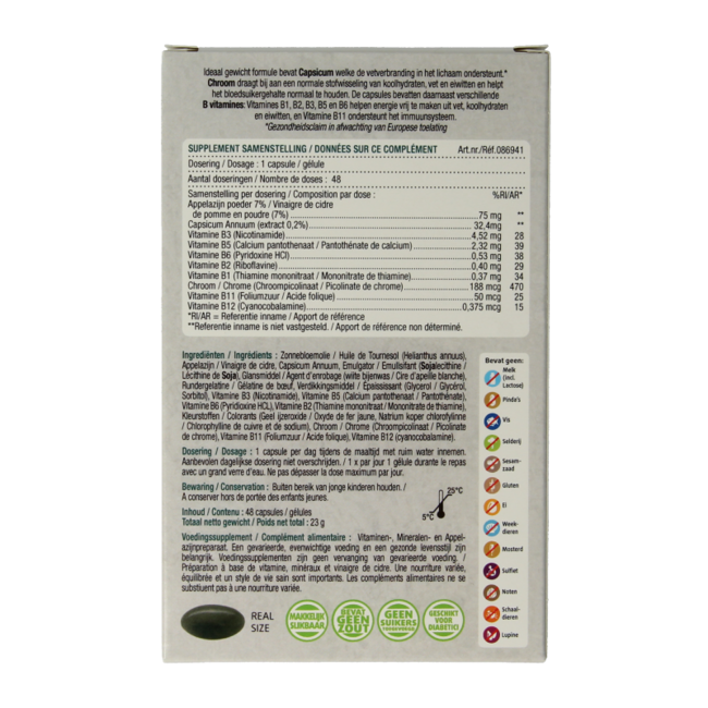 Lucovitaal Poids Idéal Vinaigre de Cidre 48 Gélules