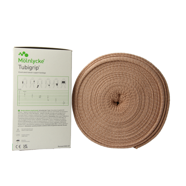 Tubigrip Elastischer Schlauchverband 10 m × 8,75 cm hautfarben 1 Stück