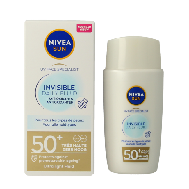 Nivea Sun fluid do twarzy na dzień SPF50+ 40 mililitrów