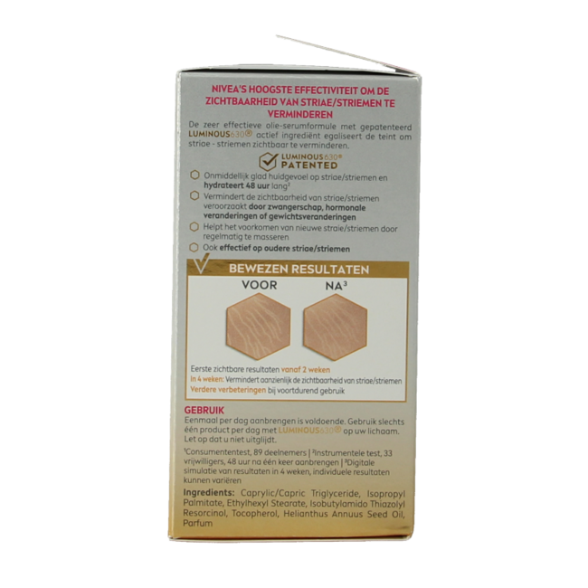 Nivea Nivea luminous 630  anti striae lichaam olieserum 100 Milliliter