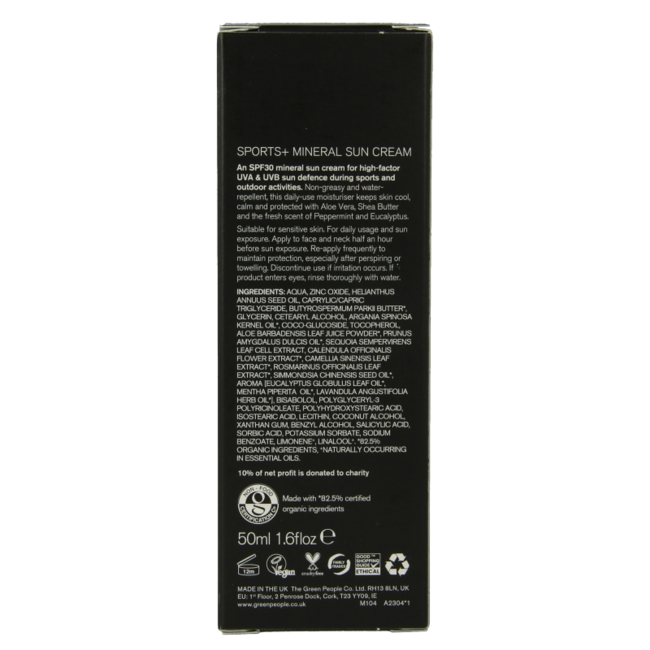 Green People Crème Solaire Sport SPF30 50 ml