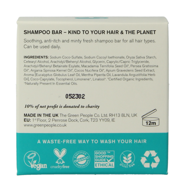 Green People Shampoo-Bar Eukalyptus & Minze 50 Gramm