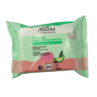 Alviana Cleansing wipes moist aloe vera 25 pieces