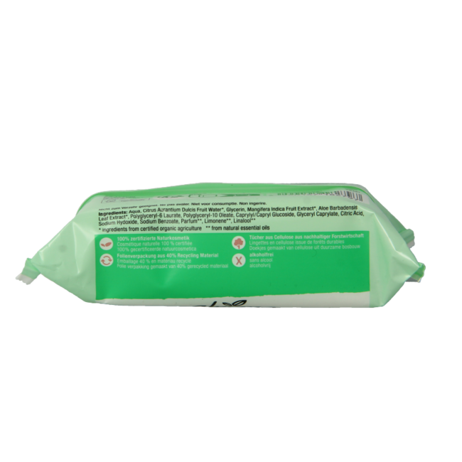 Cleansing wipes moist aloe vera 25 pieces