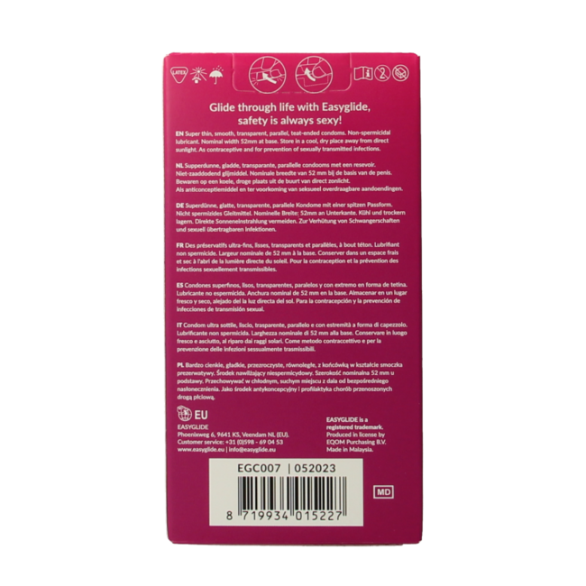 Easyglide Preservativo extra sottile 10 Pezzi