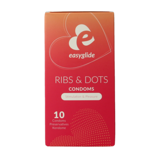 Easyglide Easyglide Condooms ribs en dots 10 Stuks