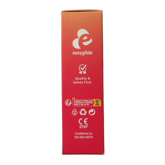 Easyglide Kondome mit Rippen und Noppen, 10 Stück