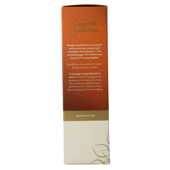 2-in-1 massage oil and lubricant, toffee caramel, 150ml