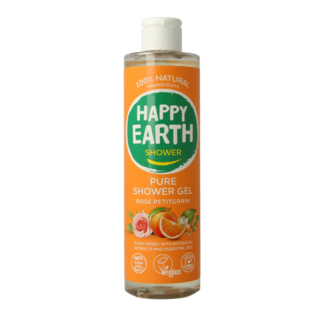 Happy Earth Happy Earth Pure Shower Gel Rose Petitgrain 300 Millilitre
