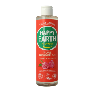 Happy Earth Pure Duschgel Floral Patchouli 300 Milliliter