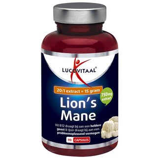 Lucovitaal Lucovitaal Lion's mane 90 Cápsulas