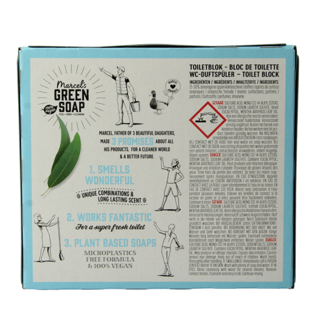 Bloque para inodoro menta y eucalipto 35 gramos