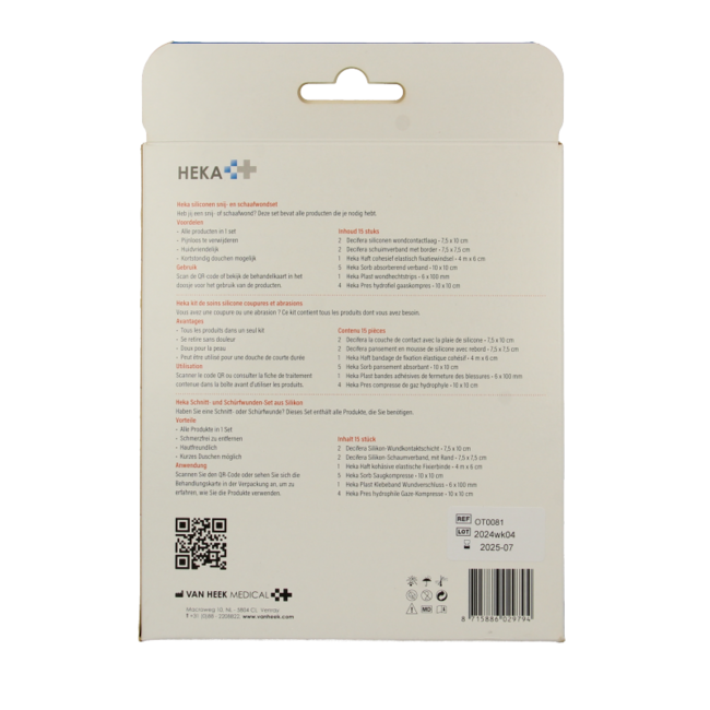 Kit in Silicone Heka per Tagli e Abrasioni, 1 Pezzo