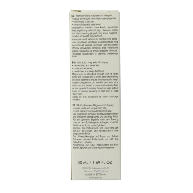 Joik Organics Bio-Fußspray Magnesium 50 ml