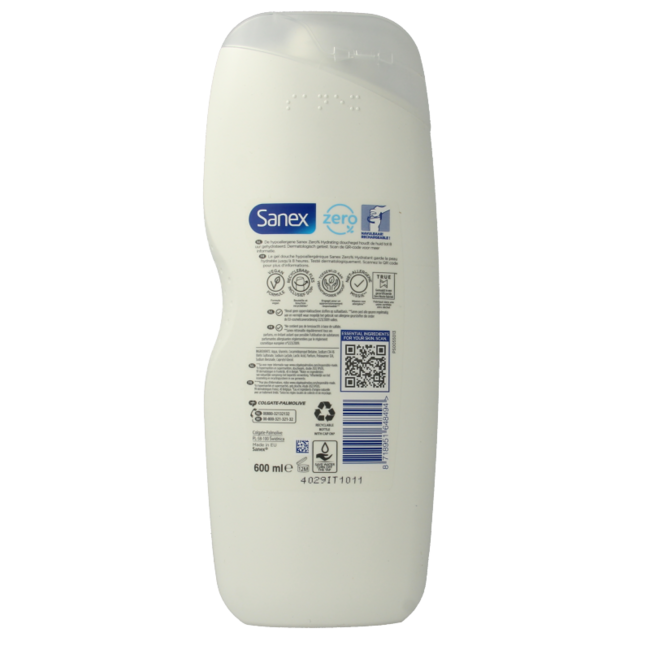 Sanex Shower zero% normal skin 600 Millilitres