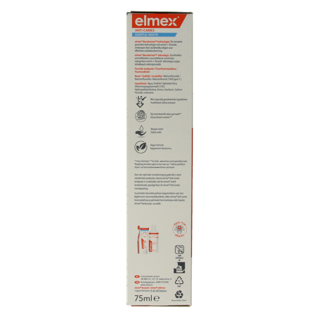 Elmex Tandpasta anti caries gentle white 75 Milliliter