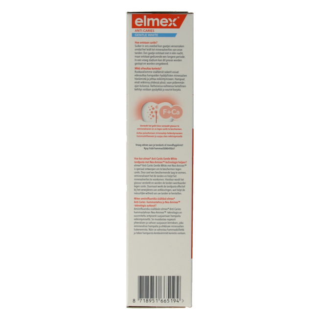 Elmex Toothpaste anti caries gentle white 75 Millilitres