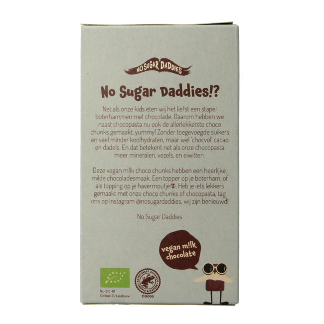 Pépites de chocolat au lait bio 180 g