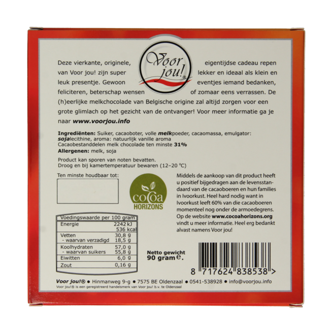 Voor Jou! Tablet-Topper 90 Gramm