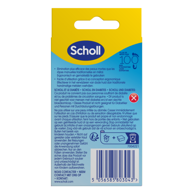 Scholl Lima para pies de nanovidrio 1 unidad