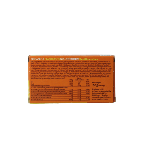 Vcubes Bouillon sans poulet bio 72 Grammes