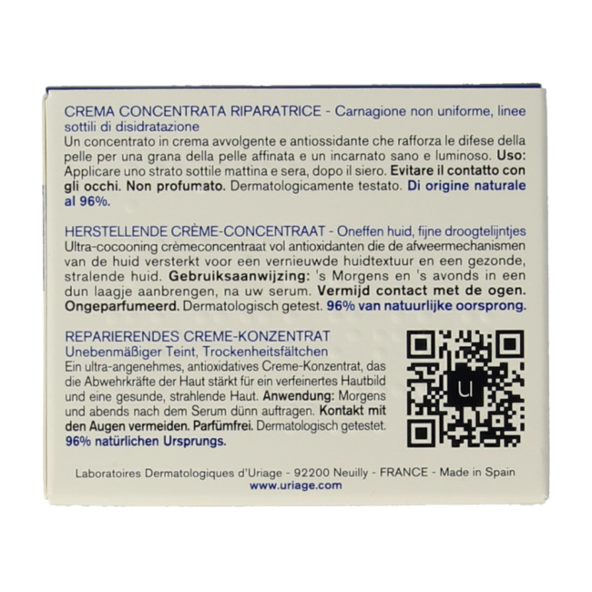 Uriage Cica daily cream Konzentrat 50 Milliliter