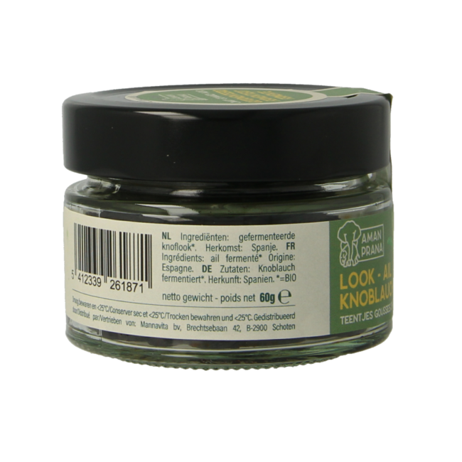 Amanprana Bio-Schwarzer Knoblauchzehen 60 Gramm