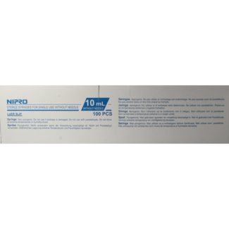 Nipro Nipro Strzykawka luer 10ml 3-częściowa 100 szt.