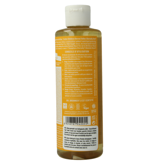 Dr. Bronner's Flüssigseife Zitrone 240 Milliliter